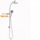 8 inch Round Chrome Twin Shower Set Top Water Inlet